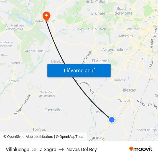 Villaluenga De La Sagra to Navas Del Rey map