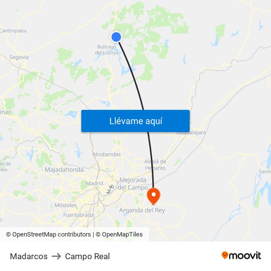 Madarcos to Campo Real map