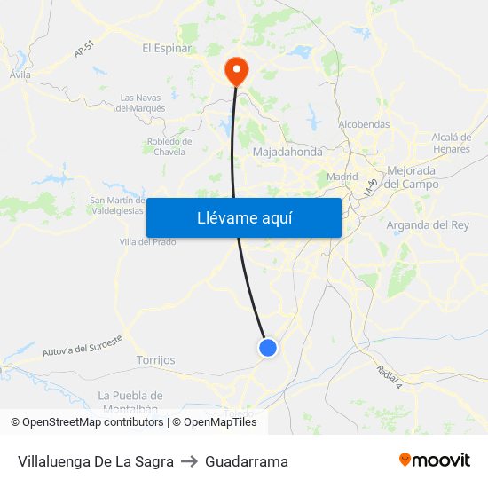 Villaluenga De La Sagra to Guadarrama map