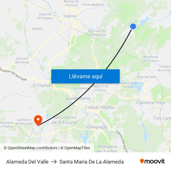 Alameda Del Valle to Santa María De La Alameda map