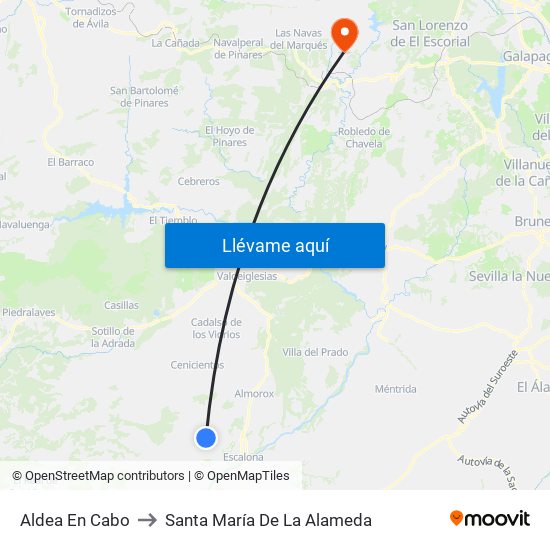 Aldea En Cabo to Santa María De La Alameda map