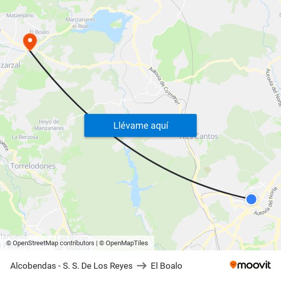 Alcobendas - S. S. De Los Reyes to El Boalo map