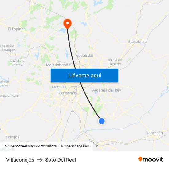 Villaconejos to Soto Del Real map