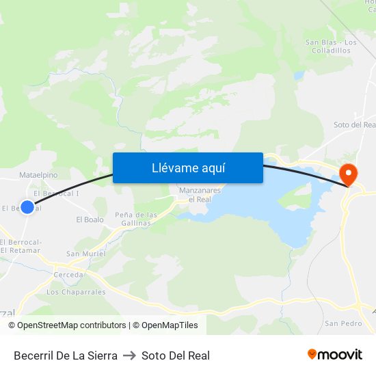 Becerril De La Sierra to Soto Del Real map