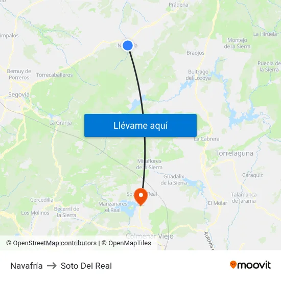 Navafría to Soto Del Real map