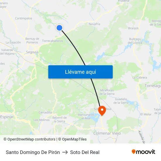 Santo Domingo De Pirón to Soto Del Real map