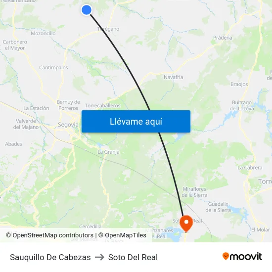 Sauquillo De Cabezas to Soto Del Real map