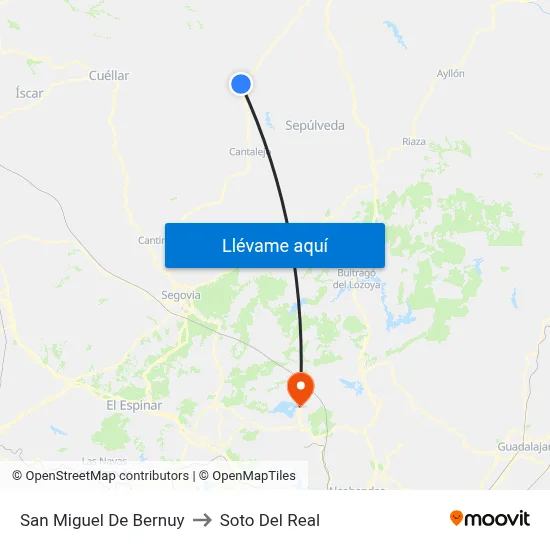 San Miguel De Bernuy to Soto Del Real map