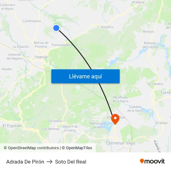 Adrada De Pirón to Soto Del Real map