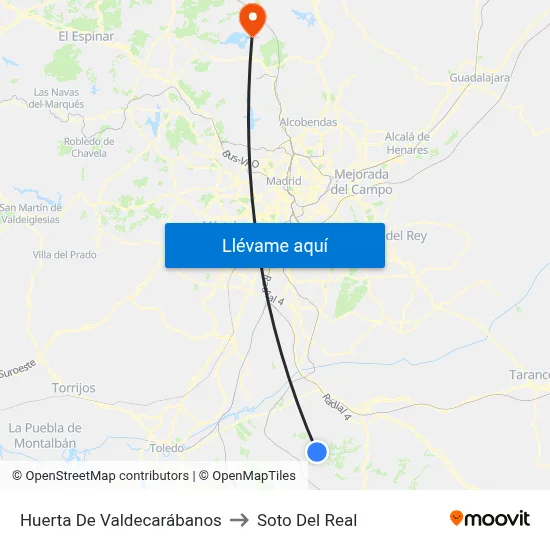 Huerta De Valdecarábanos to Soto Del Real map