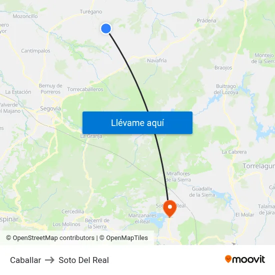 Caballar to Soto Del Real map