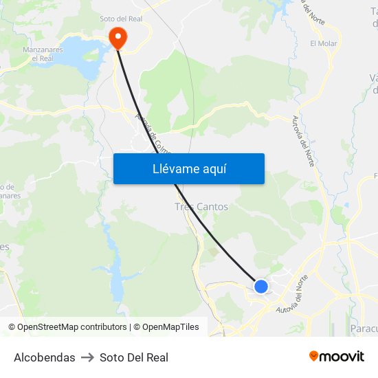Alcobendas to Soto Del Real map