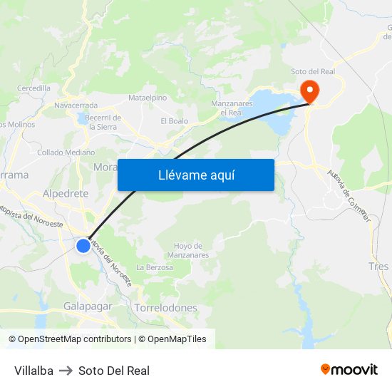 Villalba to Soto Del Real map