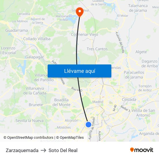 Zarzaquemada to Soto Del Real map