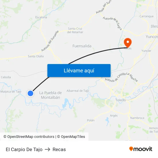 El Carpio De Tajo to Recas map