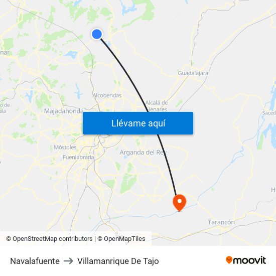 Navalafuente to Villamanrique De Tajo map