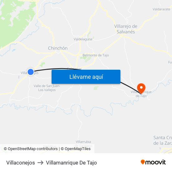 Villaconejos to Villamanrique De Tajo map