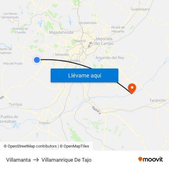 Villamanta to Villamanrique De Tajo map