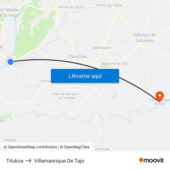 Titulcia to Villamanrique De Tajo map