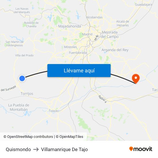 Quismondo to Villamanrique De Tajo map