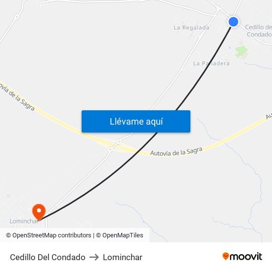 Cedillo Del Condado to Lominchar map