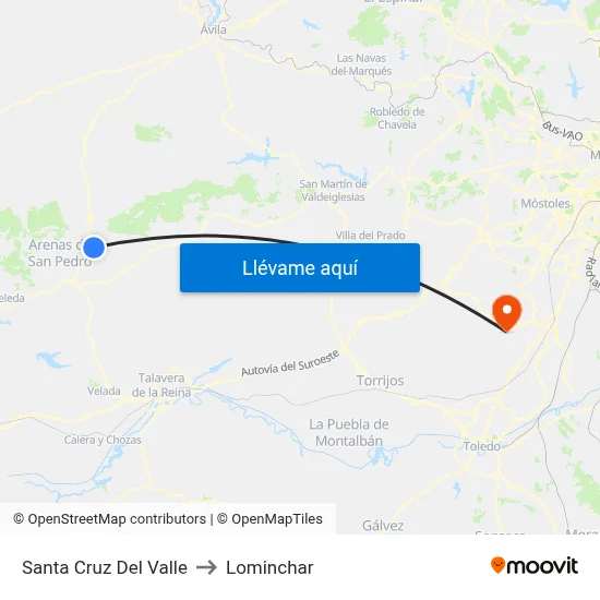 Santa Cruz Del Valle to Lominchar map