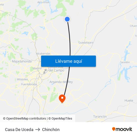 Casa De Uceda to Chinchón map