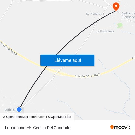Lominchar to Cedillo Del Condado map