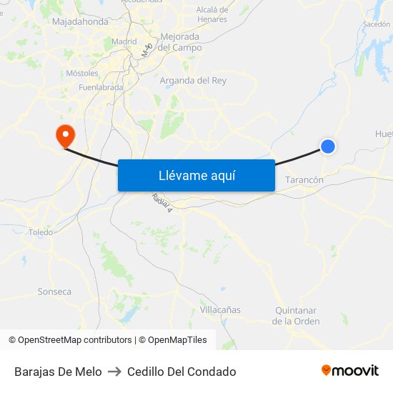Barajas De Melo to Cedillo Del Condado map