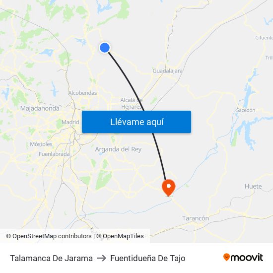 Talamanca De Jarama to Fuentidueña De Tajo map