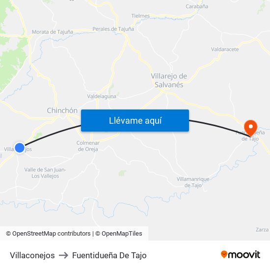 Villaconejos to Fuentidueña De Tajo map