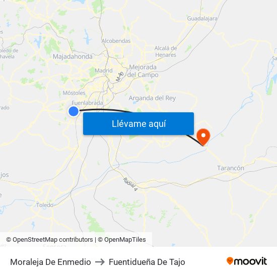 Moraleja De Enmedio to Fuentidueña De Tajo map