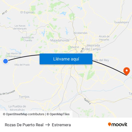 Rozas De Puerto Real to Estremera map