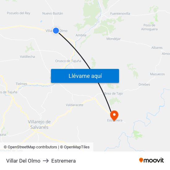 Villar Del Olmo to Estremera map