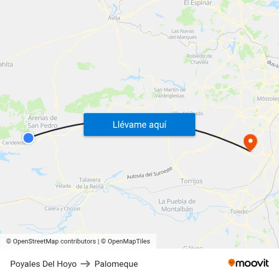 Poyales Del Hoyo to Palomeque map