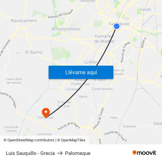 Luis Sauquillo - Grecia to Palomeque map
