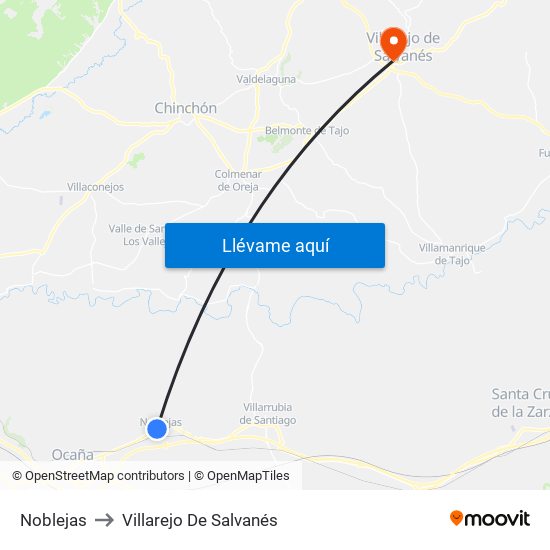Noblejas to Villarejo De Salvanés map
