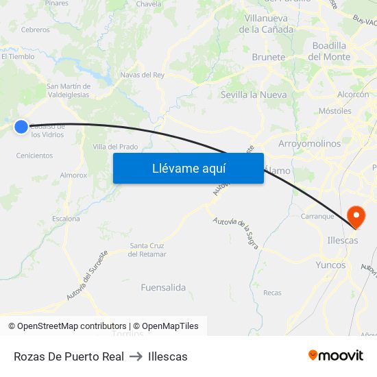 Rozas De Puerto Real to Illescas map