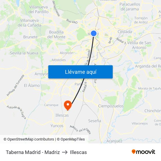 Taberna Madrid - Madriz to Taberna Madrid - Madriz map