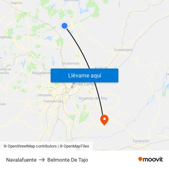 Navalafuente to Belmonte De Tajo map