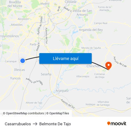 Casarrubuelos to Belmonte De Tajo map