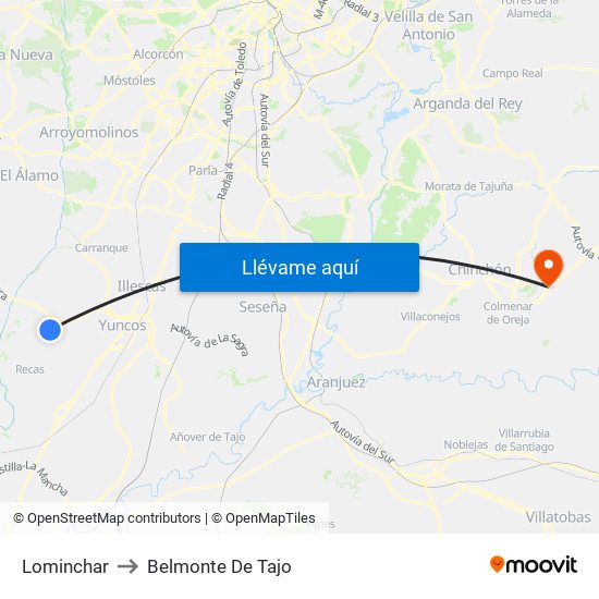 Lominchar to Belmonte De Tajo map