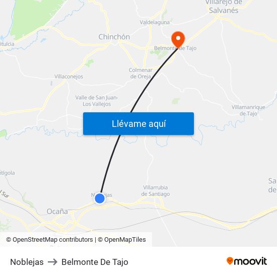 Noblejas to Belmonte De Tajo map