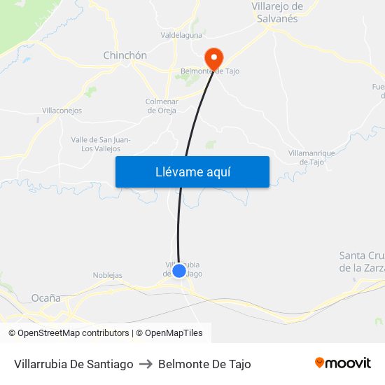 Villarrubia De Santiago to Belmonte De Tajo map