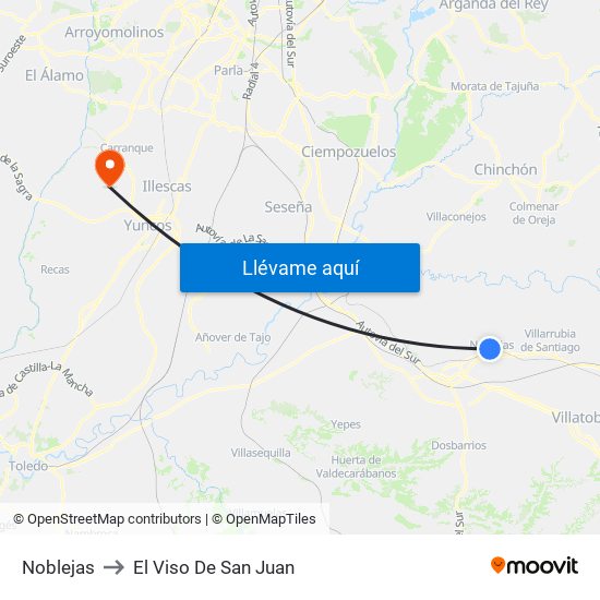 Noblejas to El Viso De San Juan map