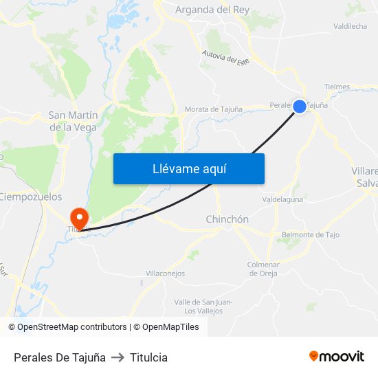 Perales De Tajuña to Titulcia map
