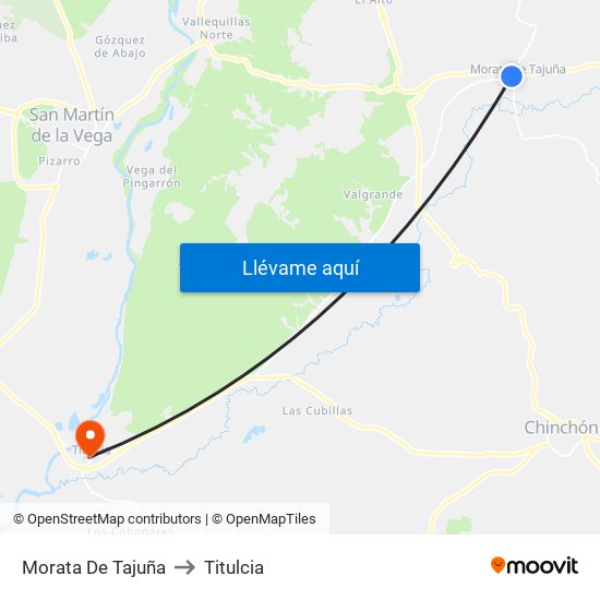 Morata De Tajuña to Titulcia map