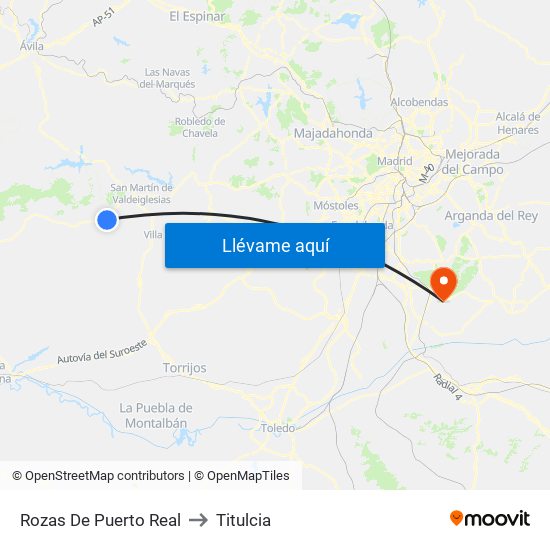 Rozas De Puerto Real to Titulcia map