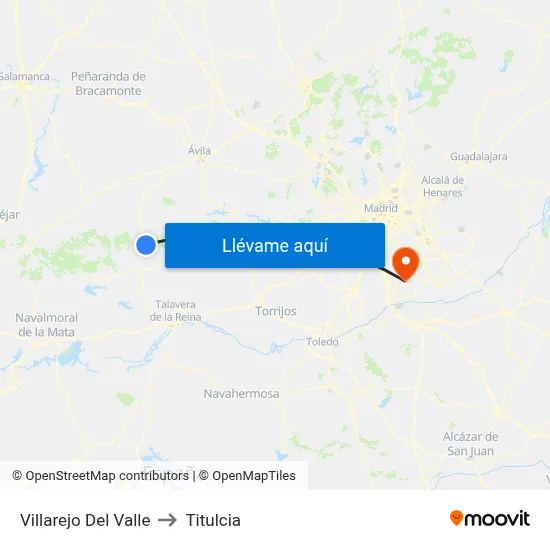 Villarejo Del Valle to Titulcia map