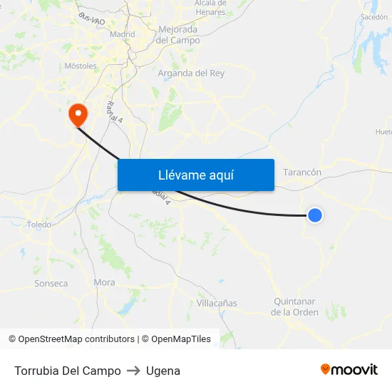 Torrubia Del Campo to Ugena map